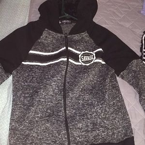 Black and white savage jacket